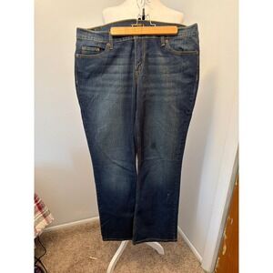 Levis 524 Too Superlow Jeans Womens 17M Dark Wash Bootcut Denim Blue Low Rise